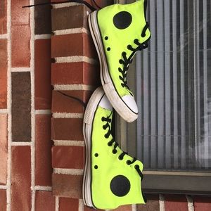 COPY - Neon yellow high top converse men’s 9 women’s 11